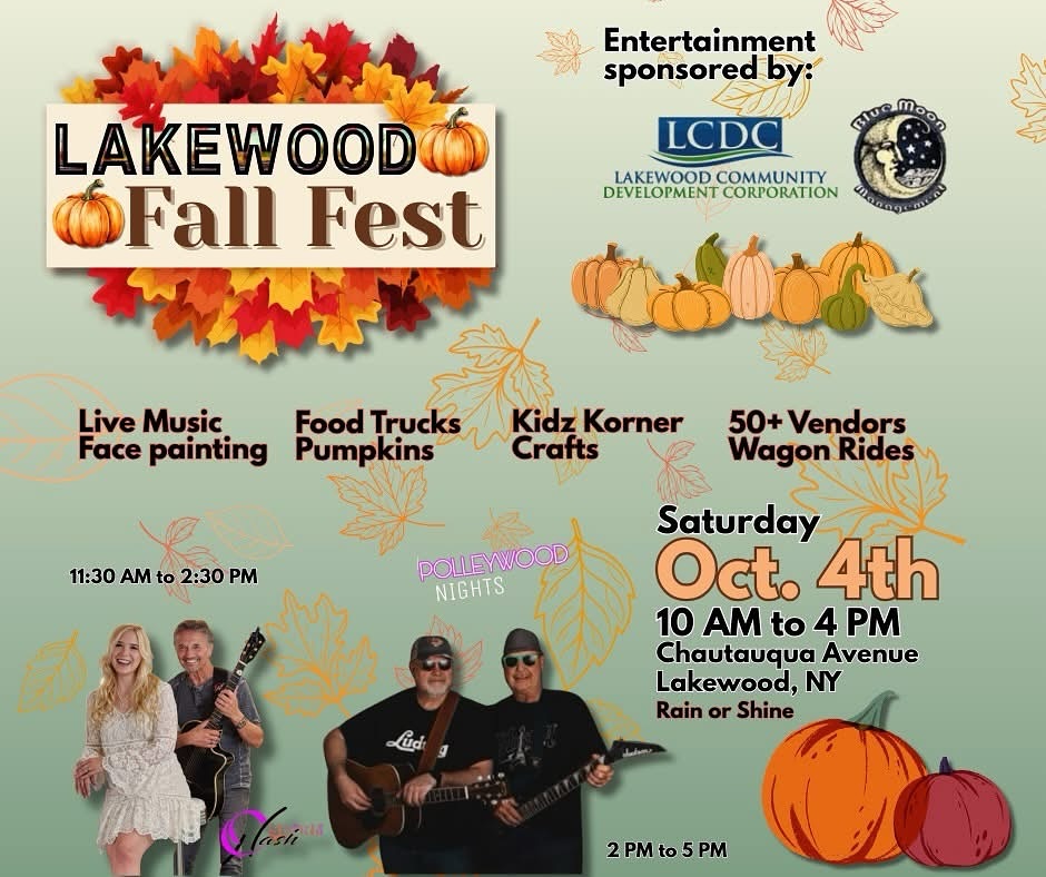 Lakewood, NY I’ll see you on Saturday! I’ll be in front of Cotton Thistle Boutique, stop by to get Linx’d! 🔗 🩵

🍂 Mark your calendars! Lakewood Fall Fest is back Saturday, Oct 4 on Chautauqua Ave. 50+ vendors, food trucks, face painting, Kids Korner, crafts, pumpkins, Wagon Rides, and live music all day — rain or shine. Sponsored by LCDC & Blue Moon Management.
#LakewoodFallFest  #ChautauquaAvenue #VillageOfLakewood #CommunityEvent #FamilyFun #lcdc